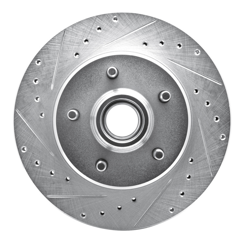 Chevrolet ASTRO Brake Rotor (1) - Front Left - R1 Concepts - Drilled & Slotted - Silver - `90-`02